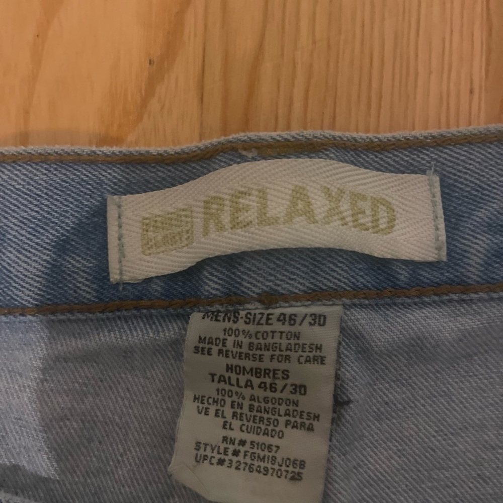 baggy blue jeans
